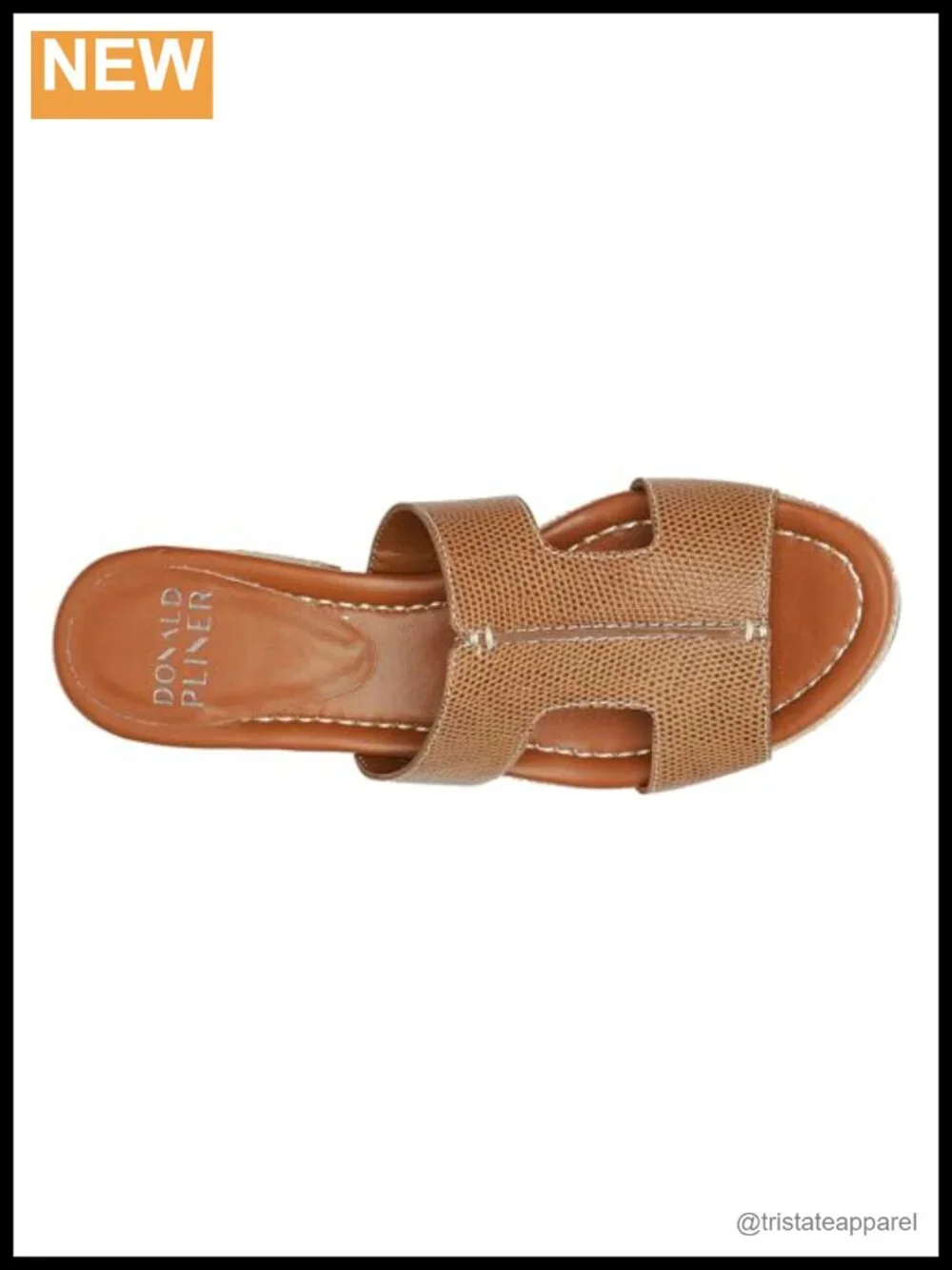 Donald J Pliner Disco Lizard Print Leather Slip-On Platform Sandals